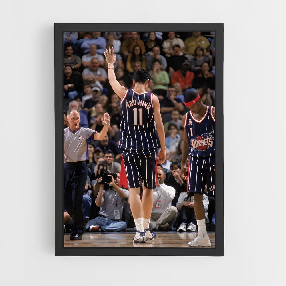 Poster Yao de ming – affiche Basketball (vue 2)